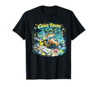 Diseño de Gato de teoría del Caos - Gato científico Nerd Camiseta