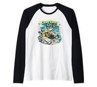 Diseño de Gato de teoría del Caos - Gato científico Nerd Camiseta Manga Raglan