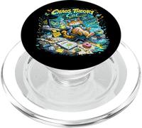 Diseño de Gato de teoría del Caos - Gato científico Nerd PopSockets PopGrip para MagSafe