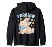 Diseño de Gato Persa Y2K con Arco y Rayo Sudadera con Capucha