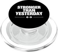 Diseño de Gimnasio Motivacional más Fuerte Que Ayer PopSockets PopGrip para MagSafe