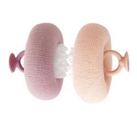 Diseño De Girasol De Esponja De Baño - Scrubber De 2 En 1 Cuerpo | 2 Piezas Establecidas Para Niñas | Cepillo De Ducha De Malla Con Taza De Succión | Boys Men Spa Hotel Gym Gym Beach Viajes Después De
