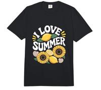 Diseño de Girasol y limón I Love Summer Comfort Colors Adult Heavyweight T-Shirt