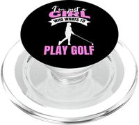 Diseño de Golf Lady Girl para jugadora de Golf PopSockets PopGrip para MagSafe