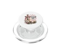 Diseño de Grace Found Me Here Christian Cross PopSockets PopGrip para MagSafe