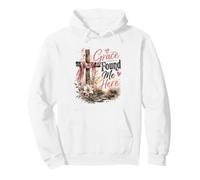 Diseño de Grace Found Me Here Christian Cross Sudadera con Capucha