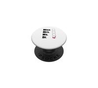 Diseño de graduación a Cuadros Miss Mrs Ms Doctor PopSockets PopGrip Adhesivo