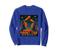 Diseño de grafitero Paint The Night Sudadera, Unisex para Adultos, Azul Real, M