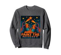 Diseño de grafitero Paint The Night Sudadera, Unisex para Adultos, Jaspeado Oscuro, M