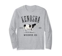 Diseño de Granja de Estilo Vintage de Kenosha WI USA Estd 1835 Manga Larga