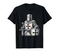 Diseño de Guerrero Caballero templario Camiseta gráfica económica