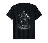 Diseño de Guerrero Calavera bárbara Vintage 90s Washout Camiseta
