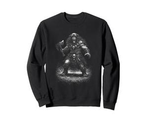 Diseño de Guerrero Calavera bárbara Vintage 90s Washout Sudadera