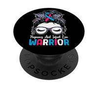 Diseño de guerrero de embarazo y pérdida de lactantes PopSockets PopGrip Adhesivo