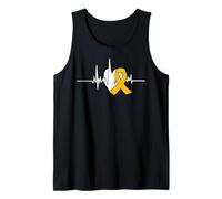 Diseño de guerrero de latidos del corazón de cáncer Camiseta sin Mangas