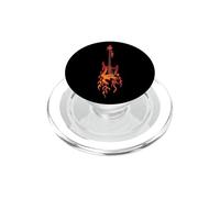 Diseño de Guitarra Burning Fire para fanáticos de la música y guitarristas PopSockets PopGrip para MagSafe