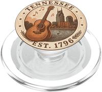Diseño de Guitarra con Skyline de Nashville 1796 Tennessee PopSockets PopGrip para MagSafe