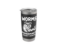 Diseño de gusano de pesca: Worms - Fisherman's Secret Weapon! Vaso térmico de acero inoxidable de doble pared