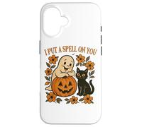 Diseño de Halloween con Texto en inglés I Put A Spell On You Carcasa para iPhone 16
