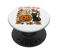 Diseño de Halloween con Texto en inglés I Put A Spell On You PopSockets PopGrip Adhesivo