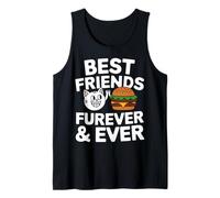 Diseño de hamburguesa Best Friends Furever Cat Camiseta sin Mangas