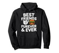 Diseño de hamburguesa Best Friends Furever Cat Sudadera con Capucha