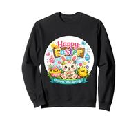 Diseño de Happy Easter Bunny Chick Hopping Into Spring Sudadera