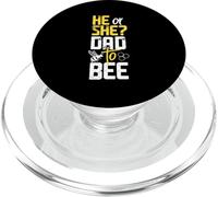 Diseño de "He Or She Dad To Bee para hombres y maridos" PopSockets PopGrip para MagSafe