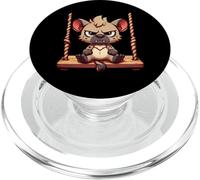 Diseño de hiena loca en un columpio PopSockets PopGrip para MagSafe
