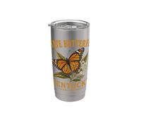 Diseño de historia natural de la mariposa virrey Vaso térmico de acero inoxidable de doble pared