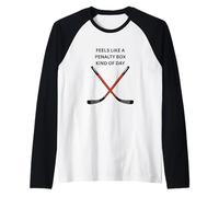 DISEÑO DE Hockey. Se Siente como una Caja de penalización un día y Camiseta Divertida Camiseta Manga Raglan
