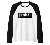 Diseño de Hoja de Sierra de Mesa Woodworker Heartbeat para carpinteros Camiseta Manga Raglan