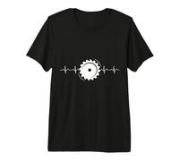 Diseño de Hoja de Sierra de Mesa Woodworker Heartbeat para carpinteros Camiseta Premium