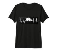 Diseño de Hoja de Sierra de Mesa Woodworker Heartbeat para carpinteros Camiseta Premium