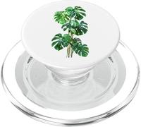 Diseño de Hojas Tropicales Verdes y Palmeras PopSockets PopGrip para MagSafe