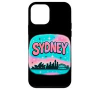 Diseño de horizonte de la ciudad de Sydney con letras de burbujas pastel y estrellas Carcasa para iPhone 12 mini