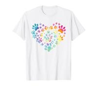 Diseño de Huella de Perro, Perro, Mascota, diseño de Huellas, Idea de Regalo Camiseta gráfica económica, Hombre, Blanco, XL