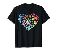 Diseño de Huella de Perro, Perro, Mascota, diseño de Huellas, Idea de Regalo Camiseta gráfica económica, Hombre, Negro, S