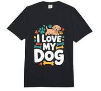 Diseño de Huellas de «I Love My Dog Pet Dueño» Comfort Colors Adult Heavyweight T-Shirt