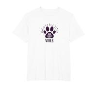 Diseño de Huellas de Perro mamá Vibes para Amantes de Las Mascotas Camiseta, Hombre Tallas Grandes, Blanco, 3X Alto