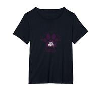 Diseño de Huellas de Perro mamá Vibes para Amantes de Las Mascotas Camiseta, Mujer Tallas Grandes, Negro, 3XL Grande