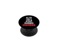 Diseño de Humbug con Nombre de Gato: ¡Todo lo Que Necesitas es Amor! PopSockets PopGrip Adhesivo