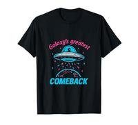 Diseño de humor espacial OVNI de regreso más grande de la galaxia Camiseta