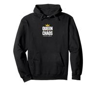 Diseño de Humor Femenino sin filtros de Queen of Chaos Motherhood Sudadera con Capucha