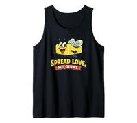 Diseño de Humor Vintage con Mosca de Mantequilla para propagar Amor, no gérmenes Camiseta sin Mangas