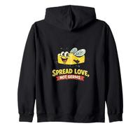 Diseño de Humor Vintage con Mosca de Mantequilla para propagar Amor, no gérmenes Sudadera con Capucha