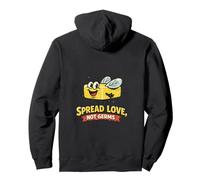 Diseño de Humor Vintage con Mosca de Mantequilla para propagar Amor, no gérmenes Sudadera con Capucha