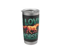 Diseño de I Love Horses Galloping Joy Vaso térmico de acero inoxidable de doble pared