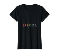 Diseño de Igualdad Arte de declaración de Igualdad Camiseta gráfica económica, Mujer, Negro, XS