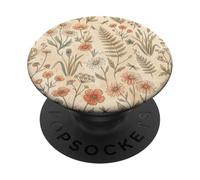 Diseño de ilustración botánica de Prado de Flores Silvestres Vintage PopSockets PopGrip Adhesivo